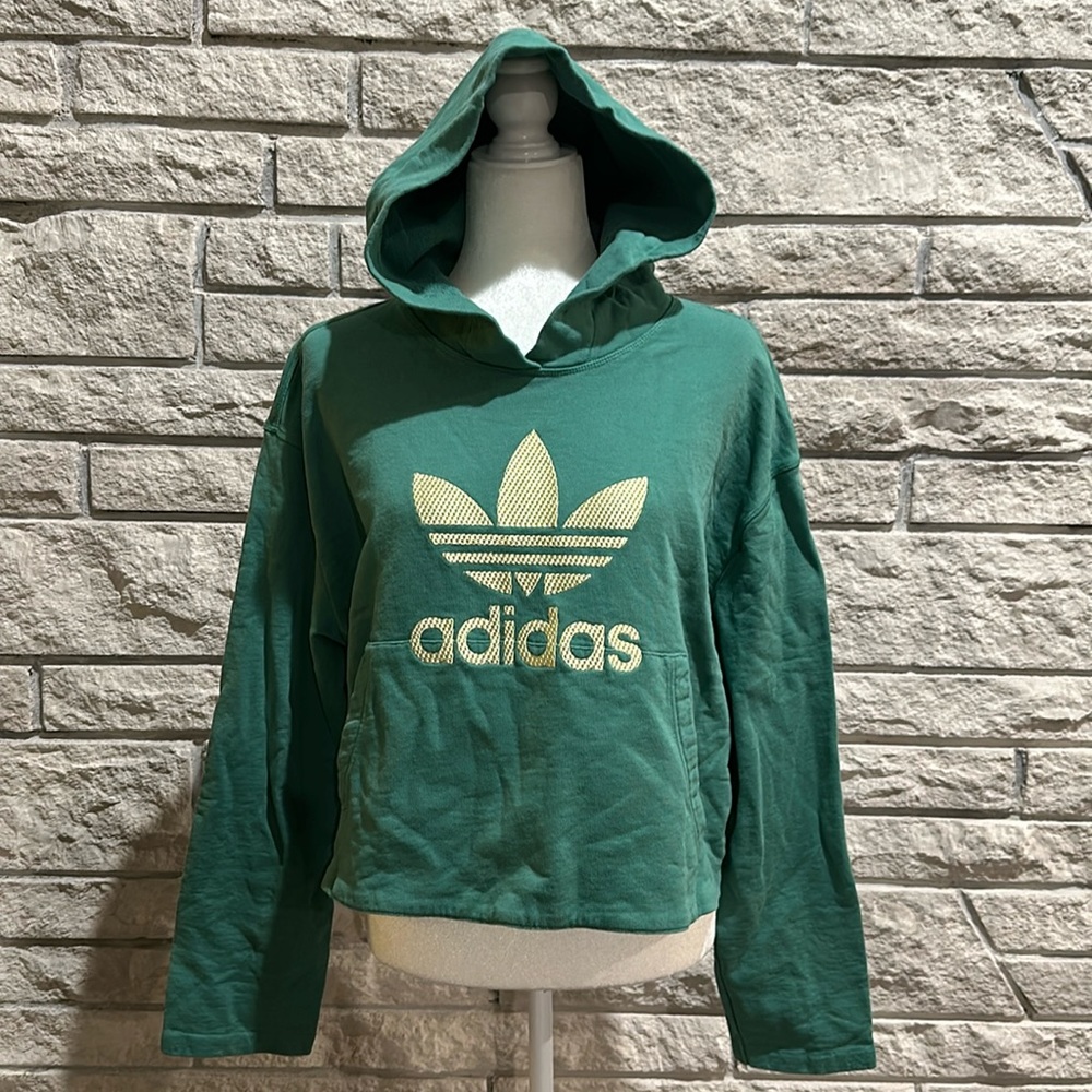 Adidas hooded crop sweatshirt